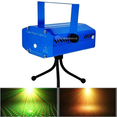 Laser Luz Led Projetor Raios Holográfico Pisca Pontilhados 2