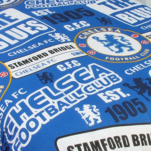 Chelsea F.C. Juego De Funda Nórdica Doble Con Parche Oficial Del Chelsea 1