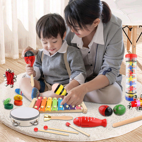 12 Pçs Montessori Música Brinquedo Conjuntos De Percussão 3