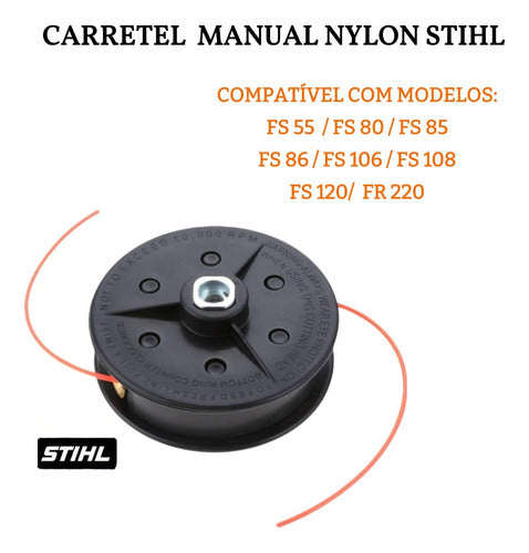 Carretel Para Roçadeira Fio De Nylon - Stihl Fs55/fs85/fs120 1