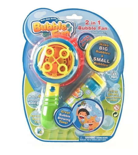 Bubble Fun 2-in-1 Battery-Operated Bubble Blower with Bubble Liquid 3