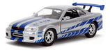 Coche Nissan Skyline Gt-r En Plata/azul, 12,7 Cm De Largo 2