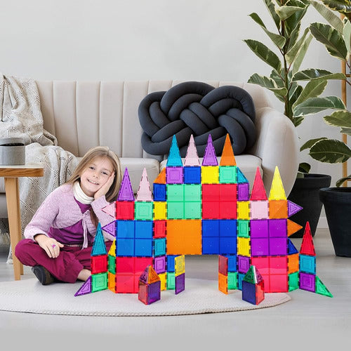 PicassoTiles 100-Piece Magnetic Building Tiles Set 1