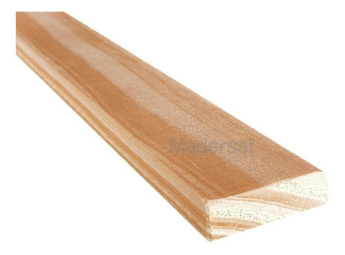 Madersat 1cm x 3cm x 2.10m Premium Knotless Pine Slat Pack 0