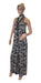 47 Street Palazzo Printed Jumpsuit with Gift Bow 3