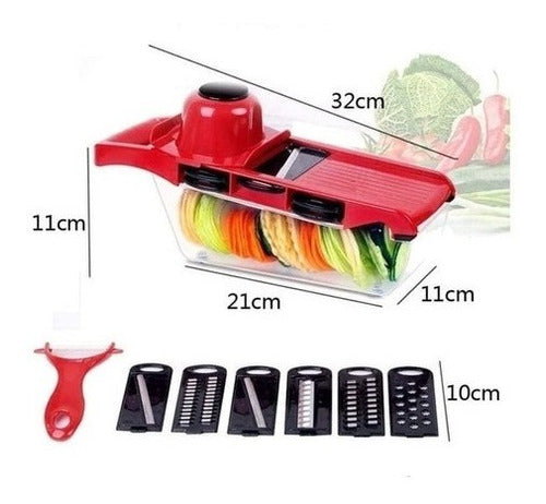 Mandolina Cocina Cortador Verduras Vegetales Frutas Rallador 2