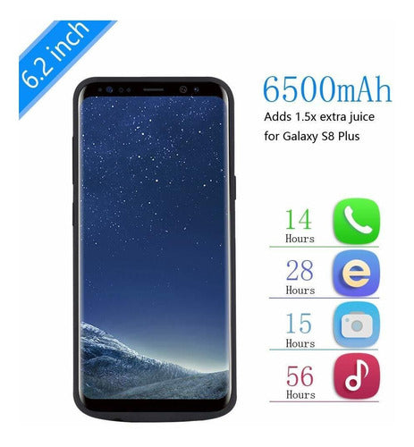 RUNSY Samsung Galaxy S8 Plus Battery Case - 6500mAh Rechargeable Extended Battery Charging Case 2