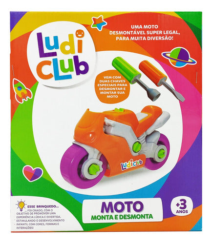 Compranet Moto Desarmable Ludiclub Con Herramientas, Arma - 12684 4