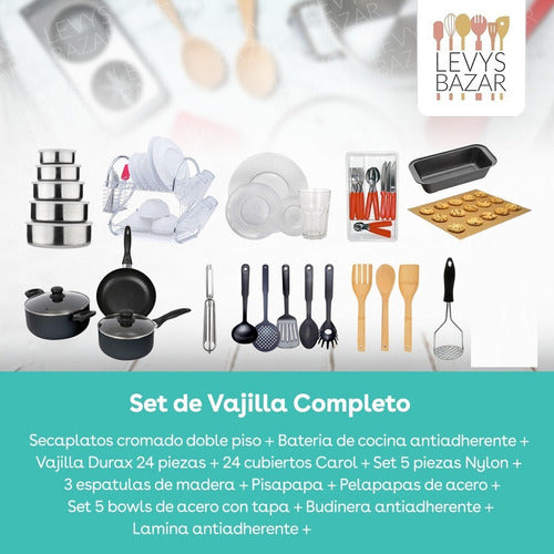 UniversoBazar Complete Tableware Set with Cookware and Dishes 1