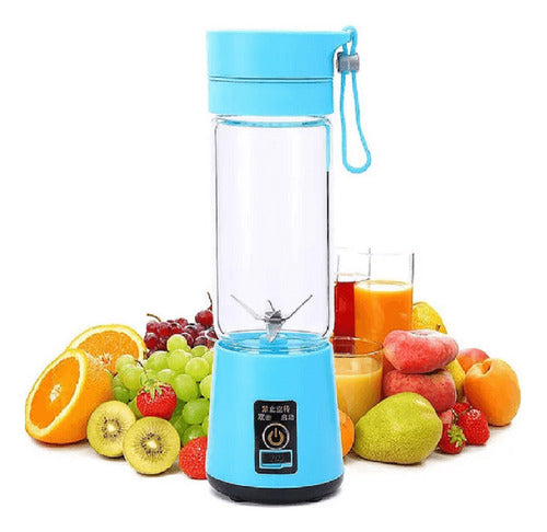 Portable Rechargeable USB Mini Blender 380ml 4 Blades Powerful 5