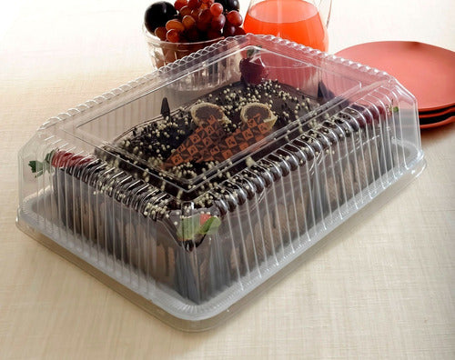 Galvanotek Rectangular Cake Container 34x24x11 Cm - Box of 40 Units 0