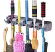 Wall-Mounted Rack Organizer for Brooms, Mops, and Tools 0