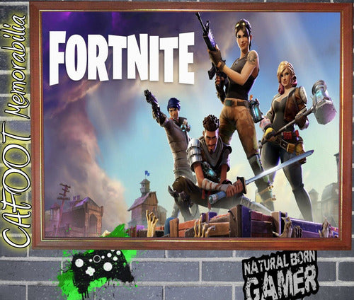 Cafoot Fortnite - Framed Glass Poster 0