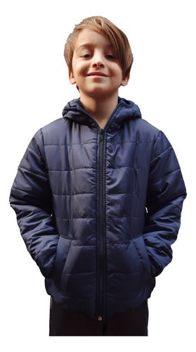 Kids' Navy Blue Inflatable Jacket School Sizes 4 to 16 0