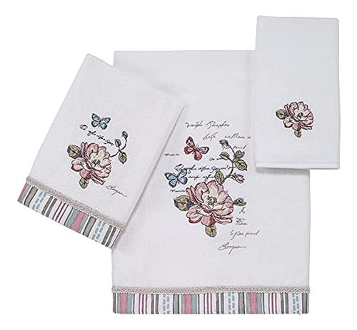 Colección Avanti Linens Butterfly Garden, Toalla De Baño Bor 1