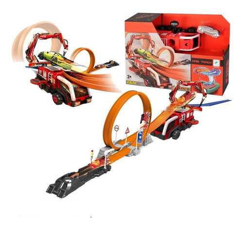 Six Six Zero Fire Track Loop360 Fire Truck Toy Set 0