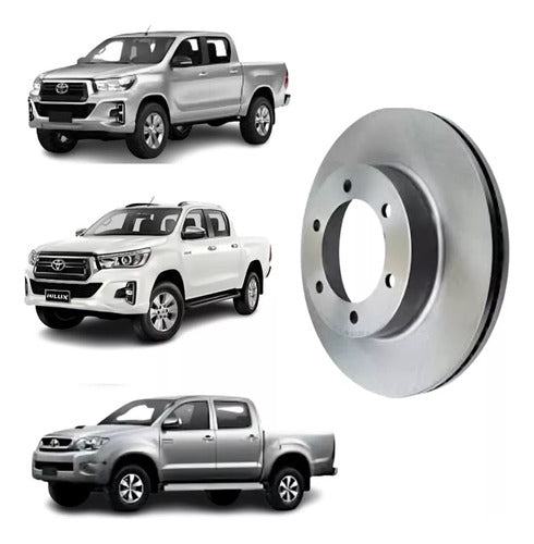 DISTRIBUIDORA RAM Ventilated Front Brake Discs for Toyota Hilux 0