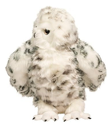 Bicho De Pelúcia Douglas Shimmer Snowy Owl Com Cabeça Articu 3