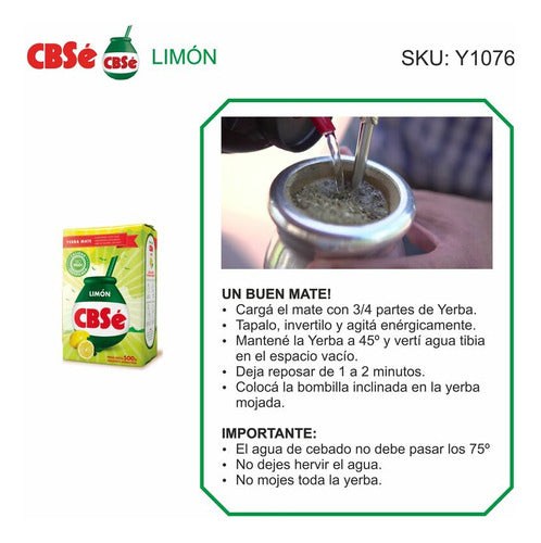 Yerba Cbse Limon Mas 500 Grs 3