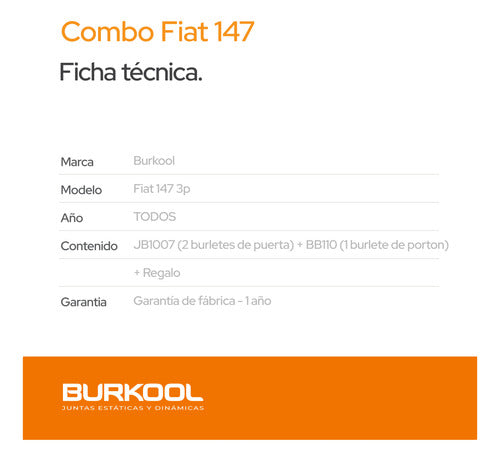 BURKOOL SealPro Automotive Door, Trunk, Bonnet, and Vent Window Weatherstrip for Fiat 147 - Burlete De Puerta, Baúl, Capot, Ventanilla Fiat 147