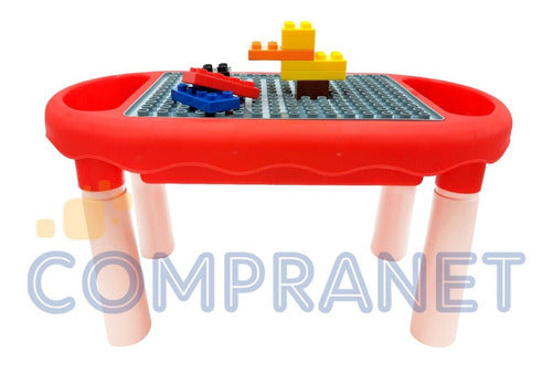 Compranet 2 In 1 Learning Table, Blocks And Blackboard, 47 Pieces - 12178 0