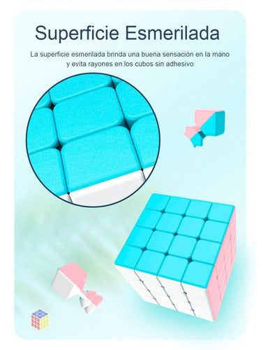 MoYu Cubo Rubik 2x2 Meilong 2 Macaron Stickerless + Estuche 7