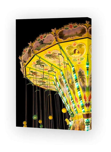 Decorative 20x30cm Carousel Horse Amusement Park Painting M6 0