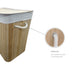 Foldable Bamboo Laundry Basket Reinforced Lightweight 4