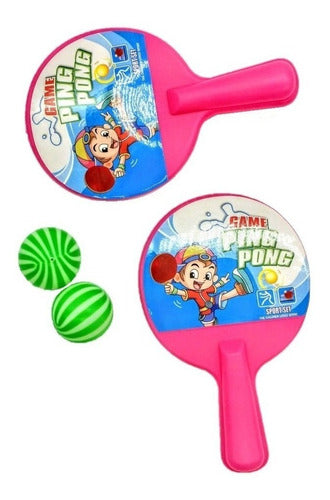 Set 18 Juegos De Ping Pong Para Niños 2 Paletas + 2 Pelotas 0