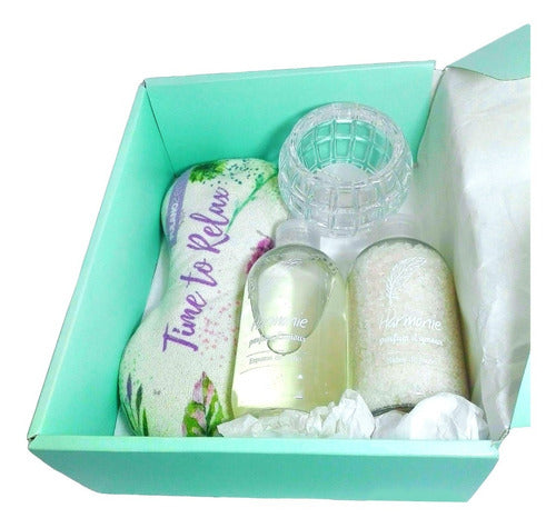 Relaxing Jasmine Aroma Gift Box - Zen Kit for a Happier Day - Set Relax Caja Regalo Box Jazmín Kit Zen Aroma N42 Feliz Día