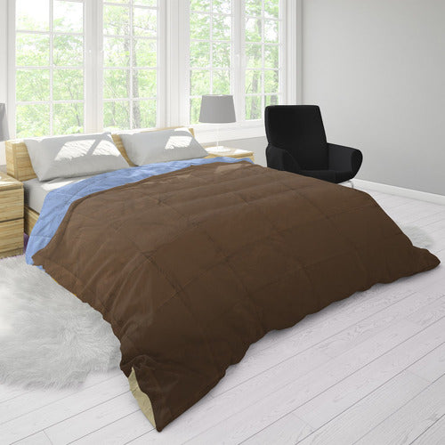 Haussman Queen Size Chocolate Reversible Comforter 2