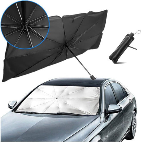 Parasol Auto Tipo Paraguas Parabrisas Grande Protección Uv 4