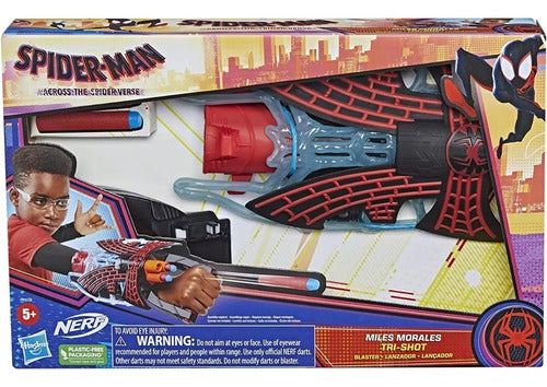 Nerf Spiderman Miles Morales Tri Shot Blaster Orig Replay 0