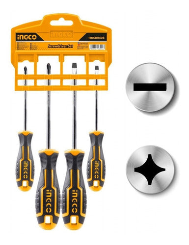 Ingco Pro Screwdriver Set 4 Pieces HKSD0428 0