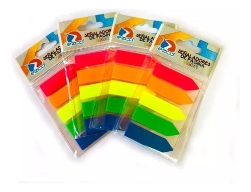 Ezco Neon Sticky Page Flags Pack of 6 0