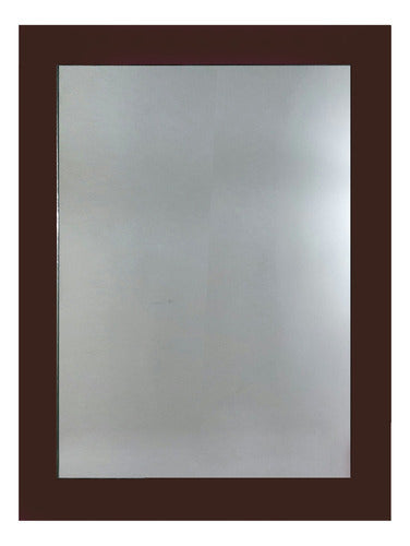 Tricolor Rectangular Mirror 50x60 Brown Glass Frame Vertical or Horizontal 5