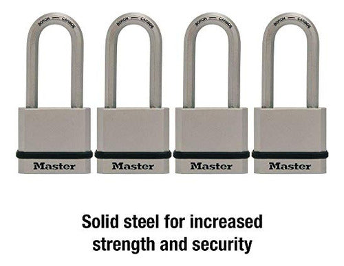 Master Lock Magnum Solid Steel Padlock 134 in Width M530XQLH Pack of 4 1