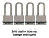 Master Lock Magnum Solid Steel Padlock 134 in Width M530XQLH Pack of 4 1