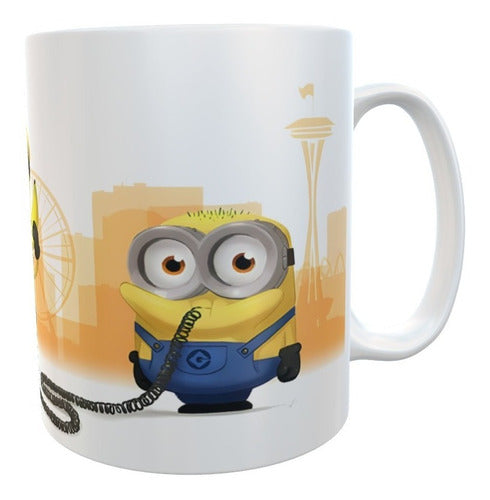 Taza Cerámica Minions Telefono Sublimada 2