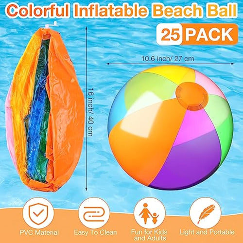 Zhanmai 25 Inflatable Beach Balls 11 Inches 1