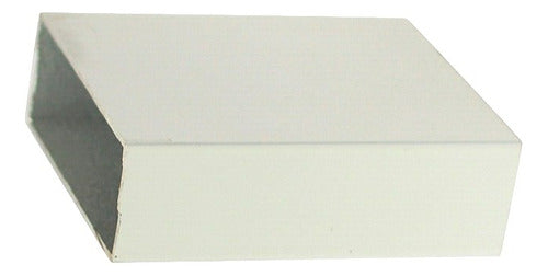 Perfil De Aluminio Tubo Rect 50x25mm Blanco - Largo X 2 Mts 0