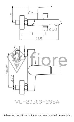 Fiore Ivrea Chrome Single-Handle Shower Faucet 1