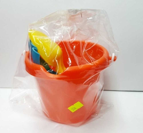 Ind Argentina Beach Pail 11cm x 14cm with Shovel and Rake 0
