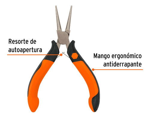 Truper Mini Round Nose Pliers 5 in. Vanadium Steel 17370 1