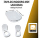 DF Hogar Round Diamond Design White Lacquered Toilet Seat 1