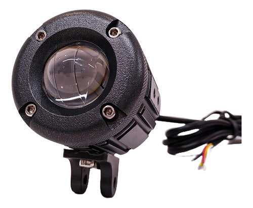 Juego Faros Led Auxiliares Lupa Flash Blanco/ambar +potencia 5