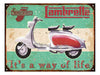 Vintage Advertising Tin Sign Lambretta Innocenti X273 2