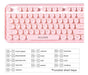 V2020 - Teclado Inalámbrico Rosa Con Teclas 5