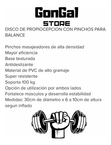 Disco Propiocepcion Equilibrio Balance Pinches Bosu 1