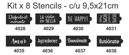 Noreste Ideas Stencil Palabra 9.5x21cm Kit X6u - Choose Your Favorites 0